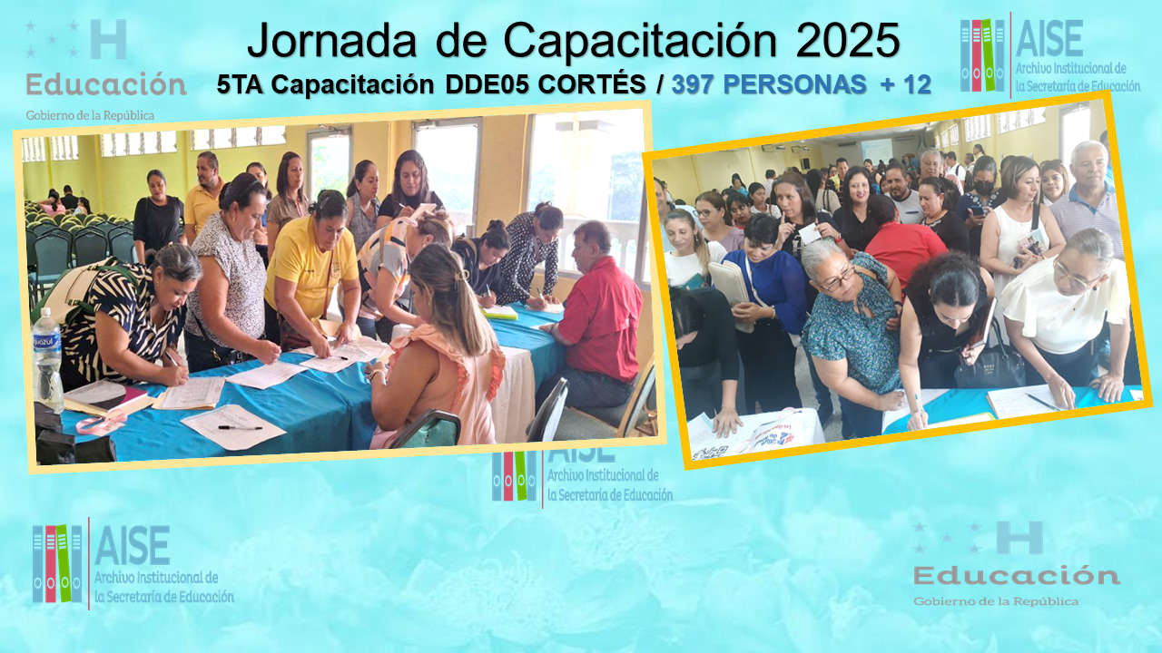 110.- CAPACITACIÓN DIRECCION DEPARTAMENTAL DE CORTÉS DDE05