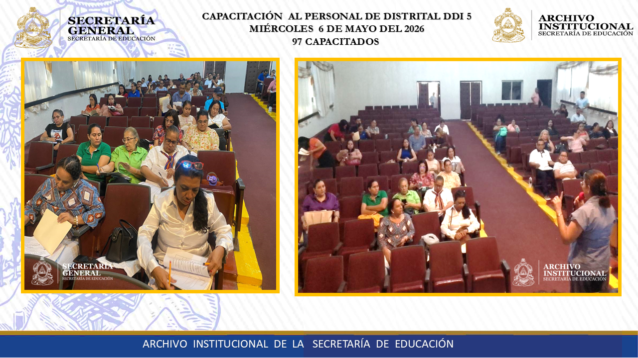 122.- CAPACITACION A LA DIRECCION DISTRITAL # 5 DDI0801 - 5