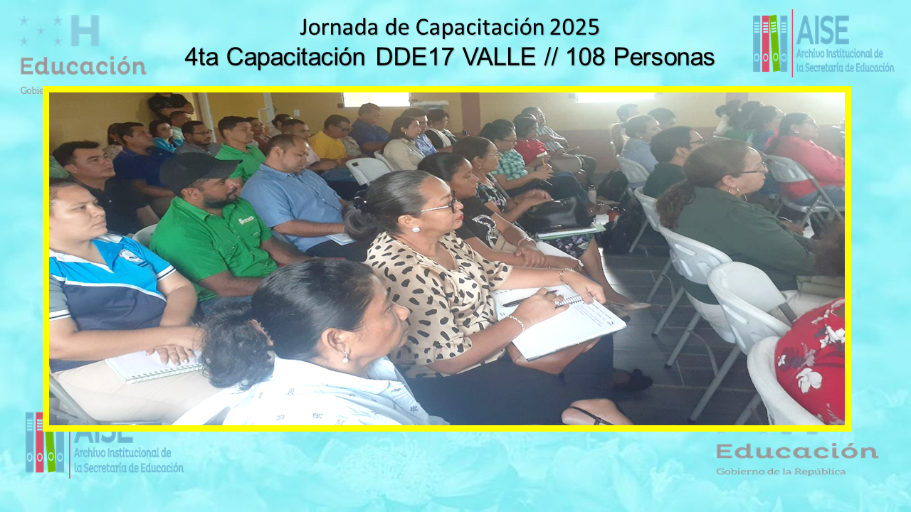 118.- CAPACITACIÓN DIRECCIÓN DEPARTAMENTAL DE VALLE DDE17 2025