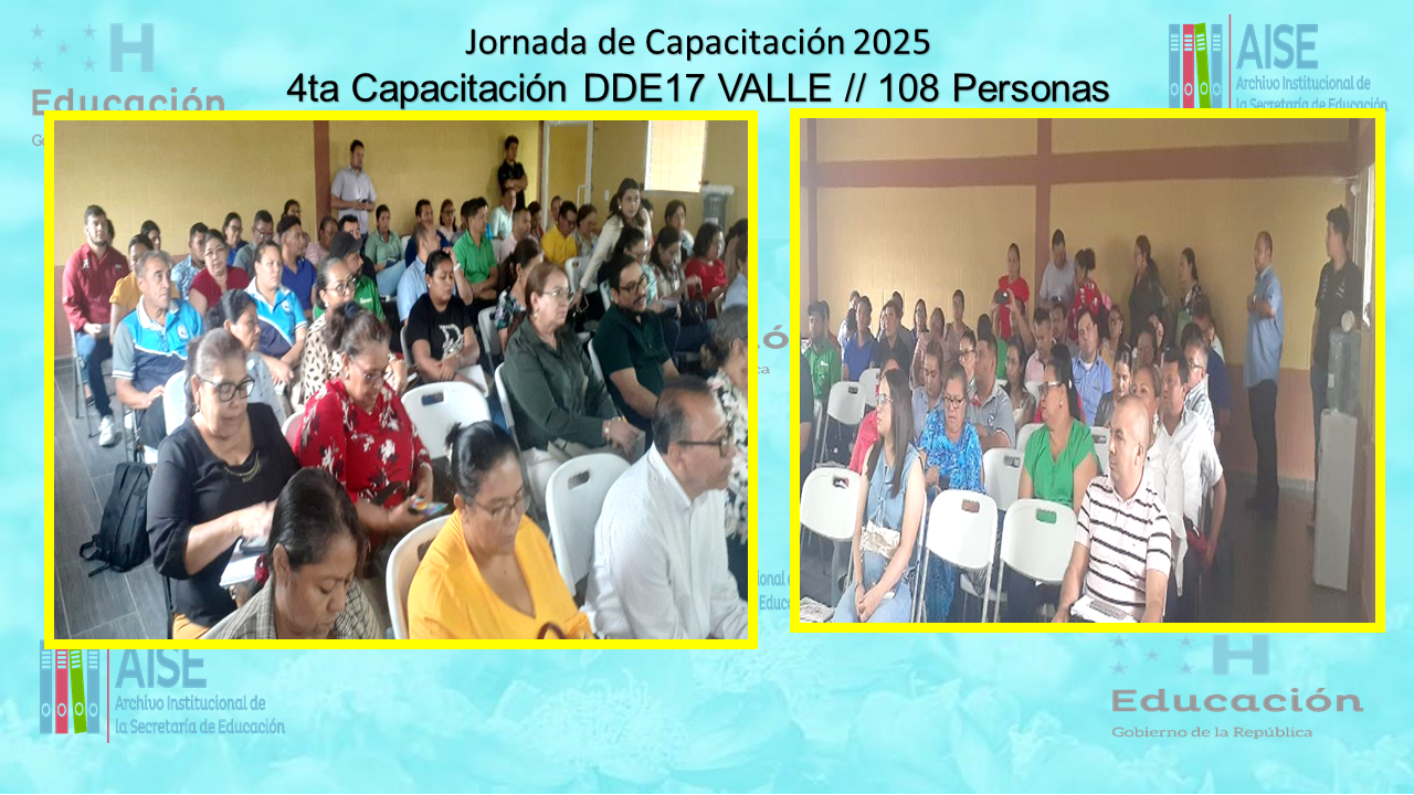 118.- CAPACITACIÓN DIRECCIÓN DEPARTAMENTAL DE VALLE DDE17 2025