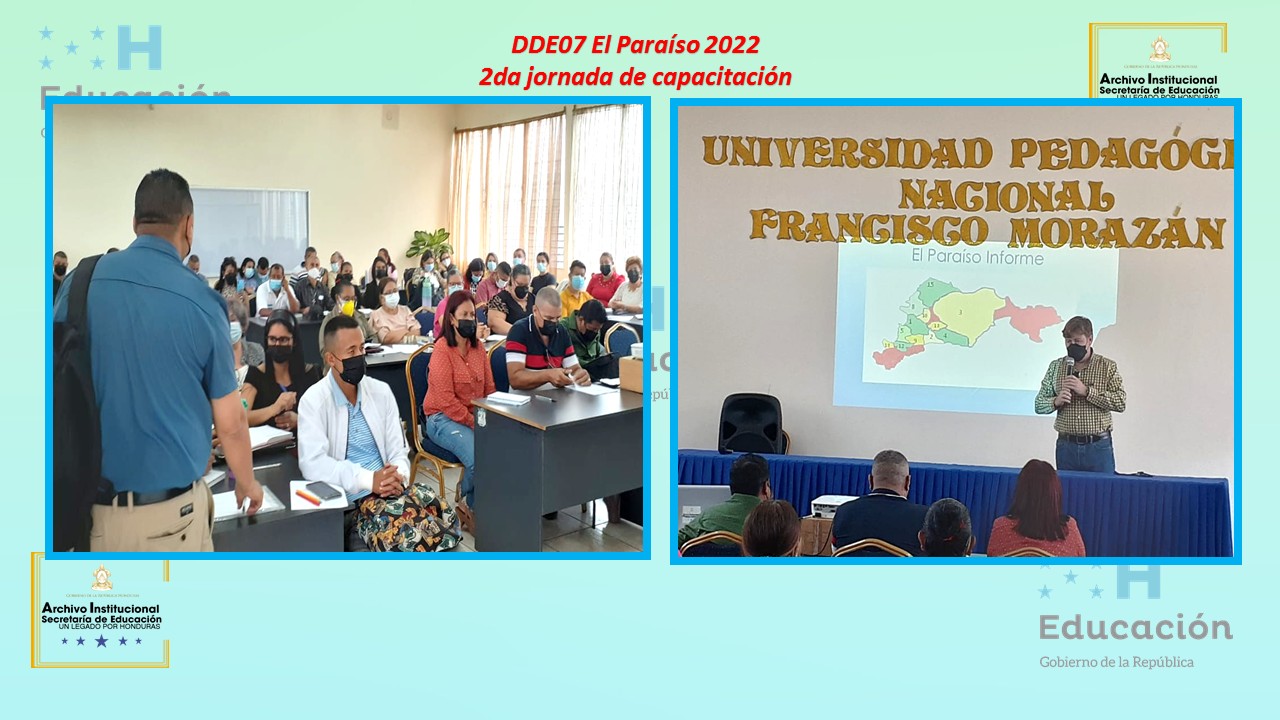 53.- DIRECCIÓN DEPARTAMENTAL DE EL PARAÍSO DDE07   2DA JORNADA DE CAPÁCITACION 2022