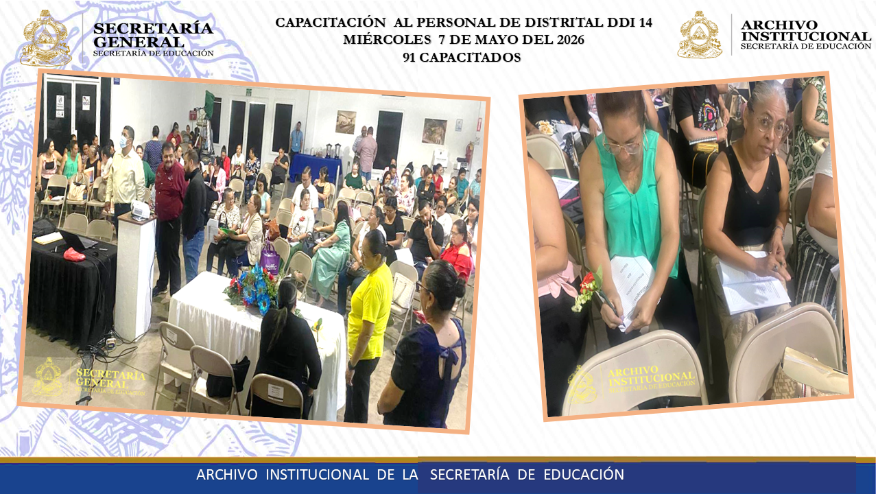 123.- CAPACITACION A LA DIRECCION DISTRITAL # 14 DDI0801 - 14