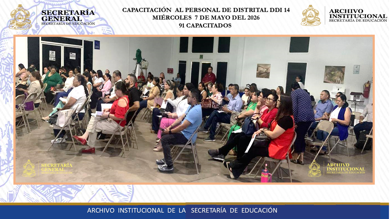 123.- CAPACITACION A LA DIRECCION DISTRITAL # 14 DDI0801 - 14