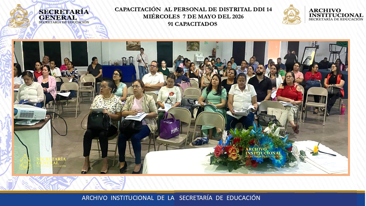 123.- CAPACITACION A LA DIRECCION DISTRITAL # 14 DDI0801 - 14