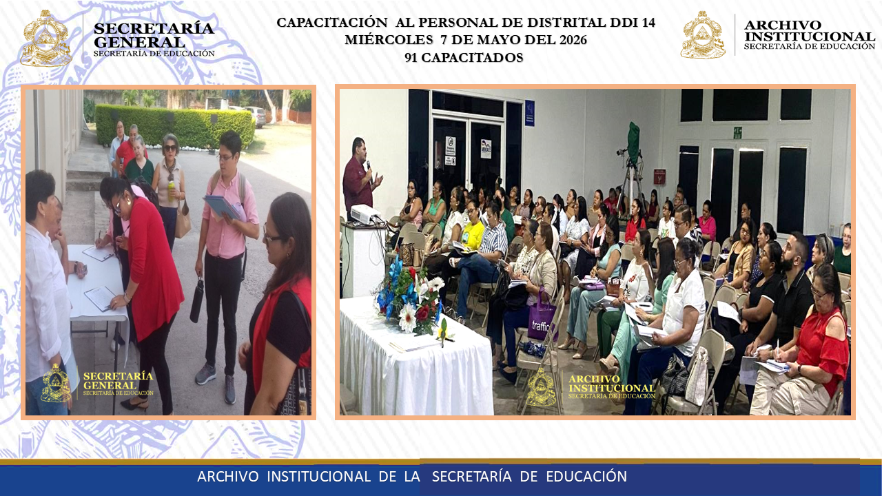 123.- CAPACITACION A LA DIRECCION DISTRITAL # 14 DDI0801 - 14