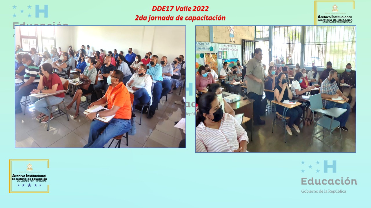 55.- DIRECCIÓN DEPARTAMENTAL DE VALLE  DDE17   2DA JORNADA DE CAPÁCITACION 2022